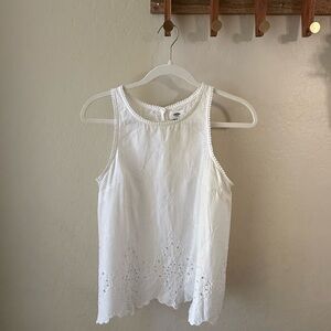 Old Navy White Eyelet Tank Top